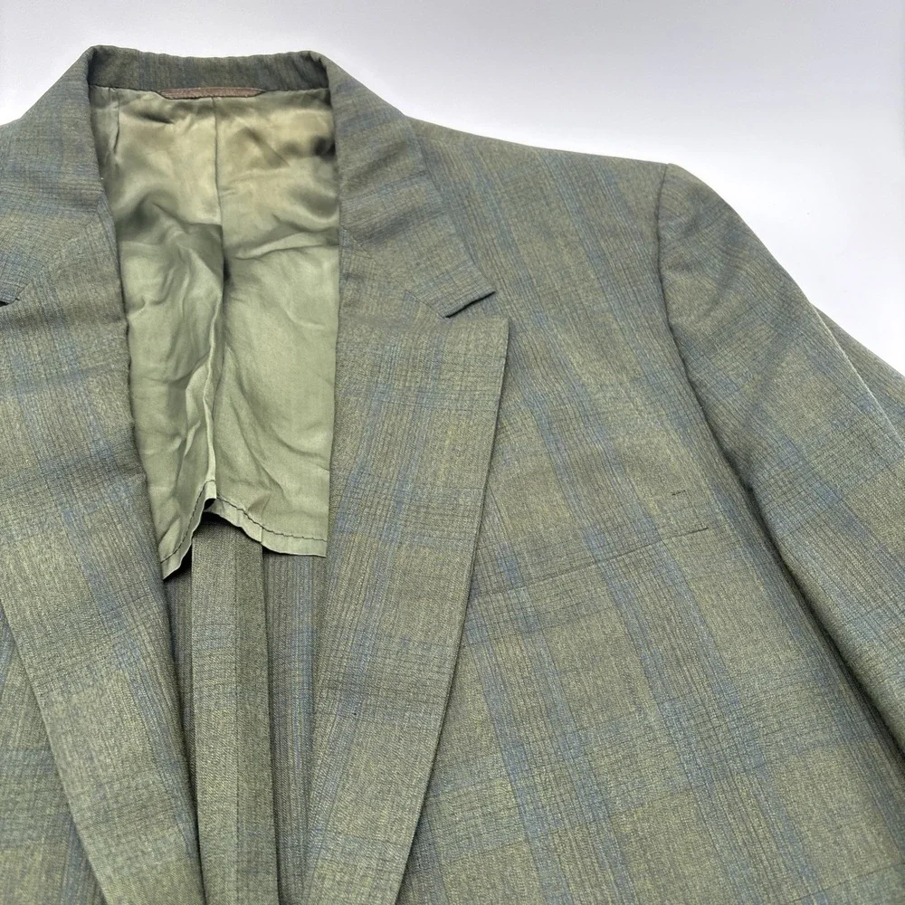 VTG Kingsridge Custom Fabric Campbells Southern California Blazer Mens 42R Green